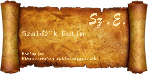 Szalók Eutim névjegykártya